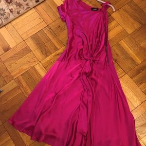 Thakoon hot pink silk cocktail dress size 8